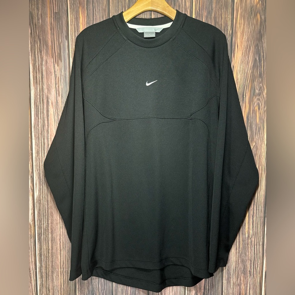 Vintage Nike Long Sleeve 100% Polyester Pullover Sweatshirt - Men’s Size Large